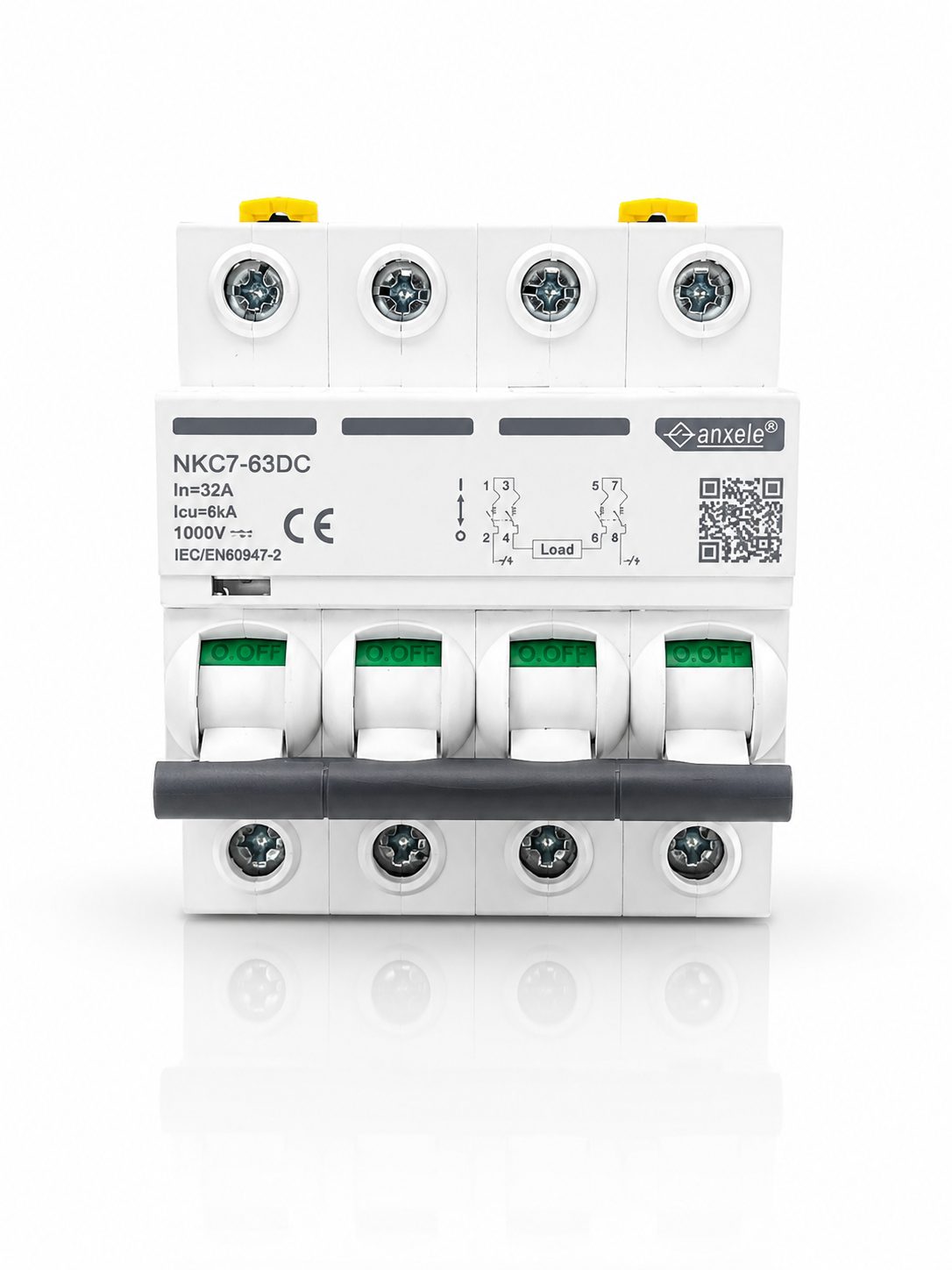 Breaker DC 4P 32A (4P) • 32A • 1000VDC • Icu 6kA IEC60898-1 warranty 1Y