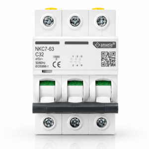 Breaker AC 32A (2P,3P) • AC 415V • 50/60Hz • IEC 60898-1 warranty 1Y 32A 3P