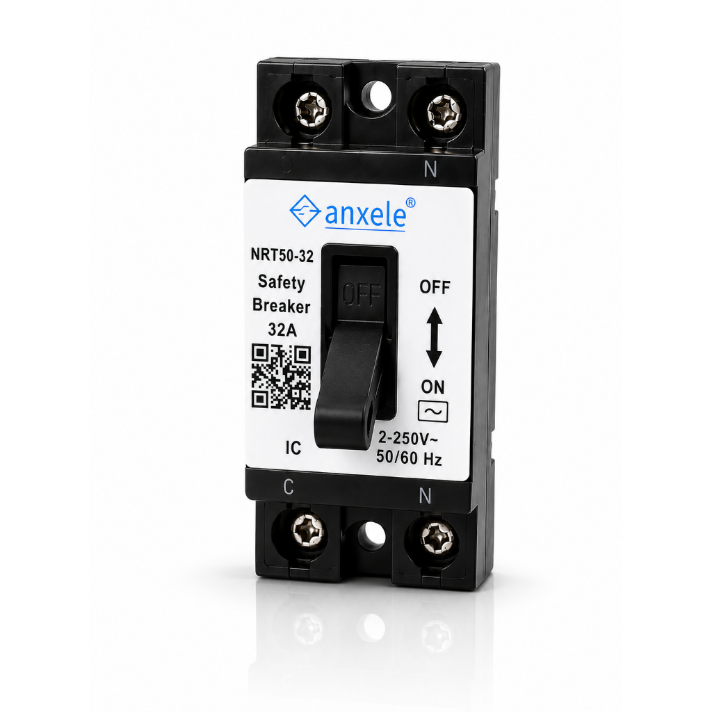 Breaker AC Safty Breaker 32A,2P 1E AC 250V Icu:1.5ka 50/60Hz (Standard ,LED) warranty 1Y" 32A Standard
