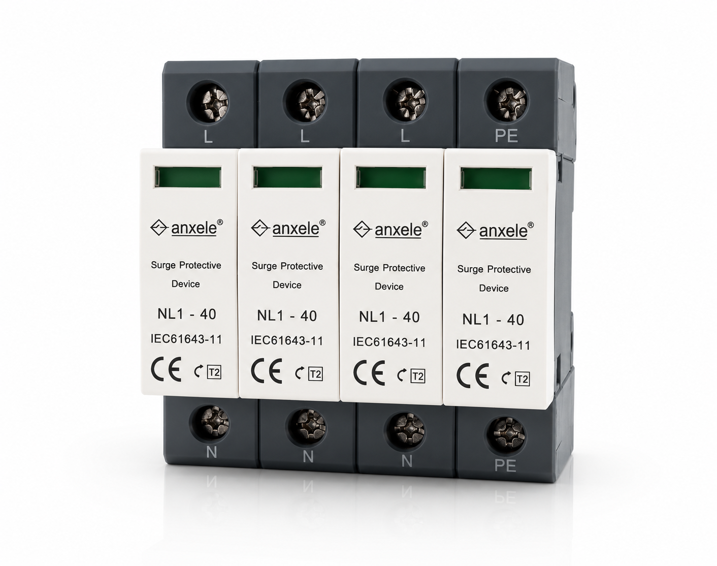 Surge AC Surge Protection Device 3P+1N 280V In : 20KA Imax : 40KA Type2 IEC61643-11 warranty 1Y
